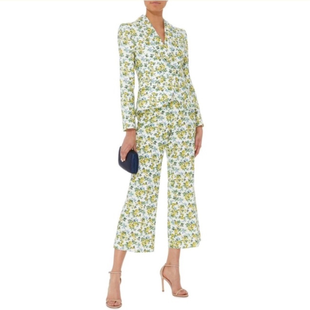 Zimmermann golden fitted floral blazer